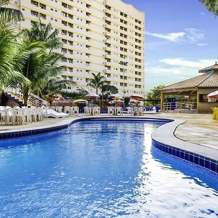Flat Golden Dolphin Grand Hotel - Quarto E Sala Com Roupa De Cama E Banho - Piscinas 24H Caldas Novas Exterior foto