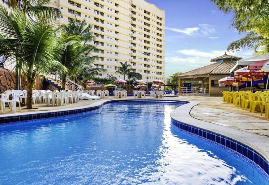 Flat Golden Dolphin Grand - E Sala Com Roupa De Cama E Banho - Piscinas 24h Apartment Caldas Novas